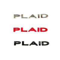 PLAID Badge Trunk Emblems - Black, Chrome, or Red Color