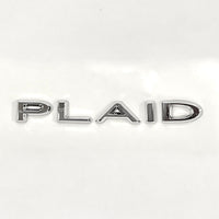 PLAID Badge Trunk Emblems - Black, Chrome, or Red Color