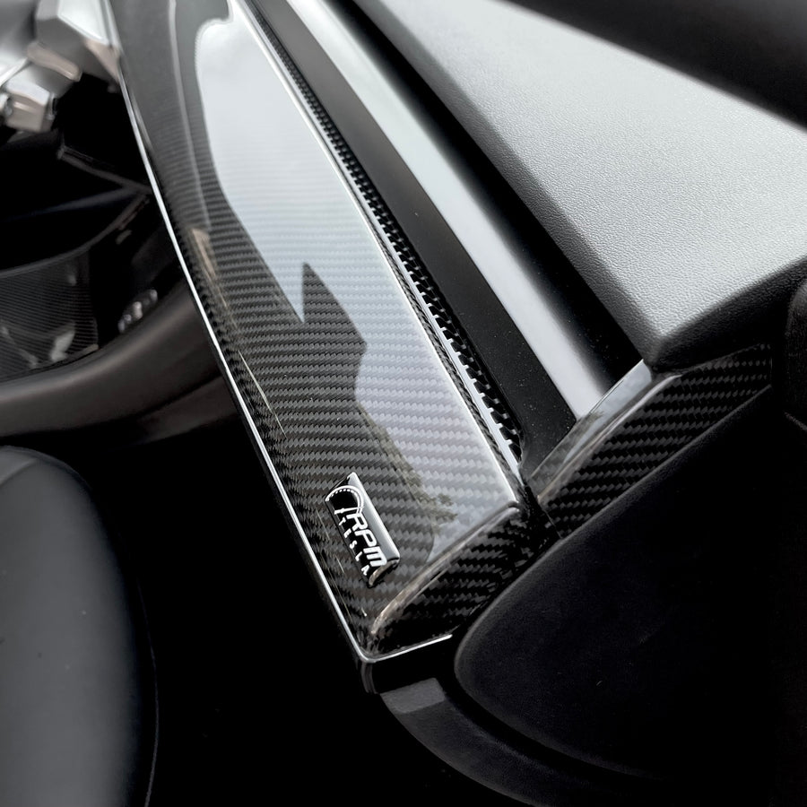 Dashboard Cap Carbon Fiber, Tesla Model 3 & Y