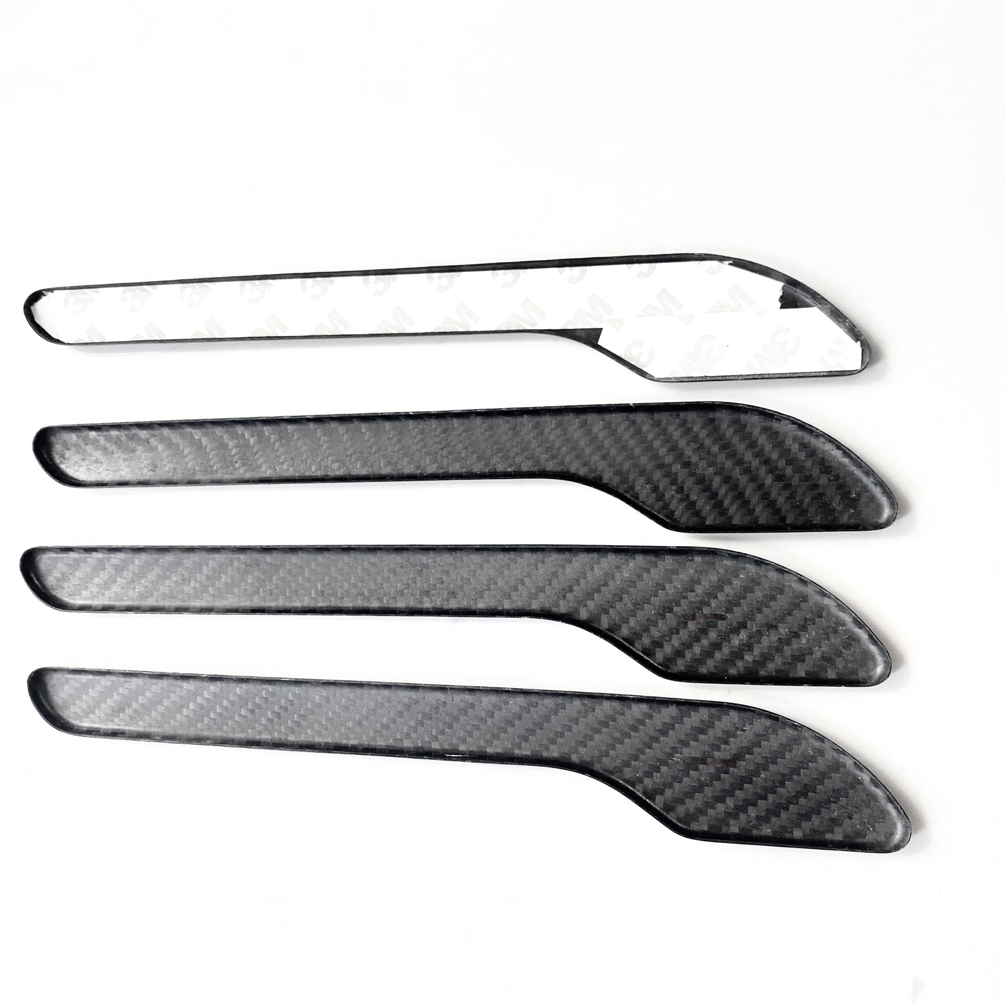 Model 3 Door Handle Overlays - Real Molded Carbon Fiber (Version 1.0)
