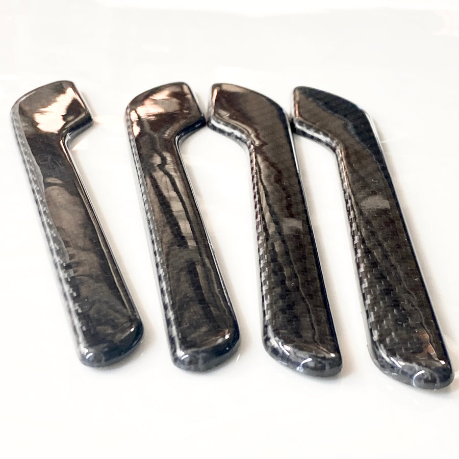 For Tesla Model Y Model 3 Carbon Fiber Matte Door Handle Cover Trims  Accessories