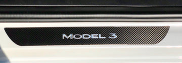Model 3 Front Door Sill Vinyl Skin Covers (1 Pair)