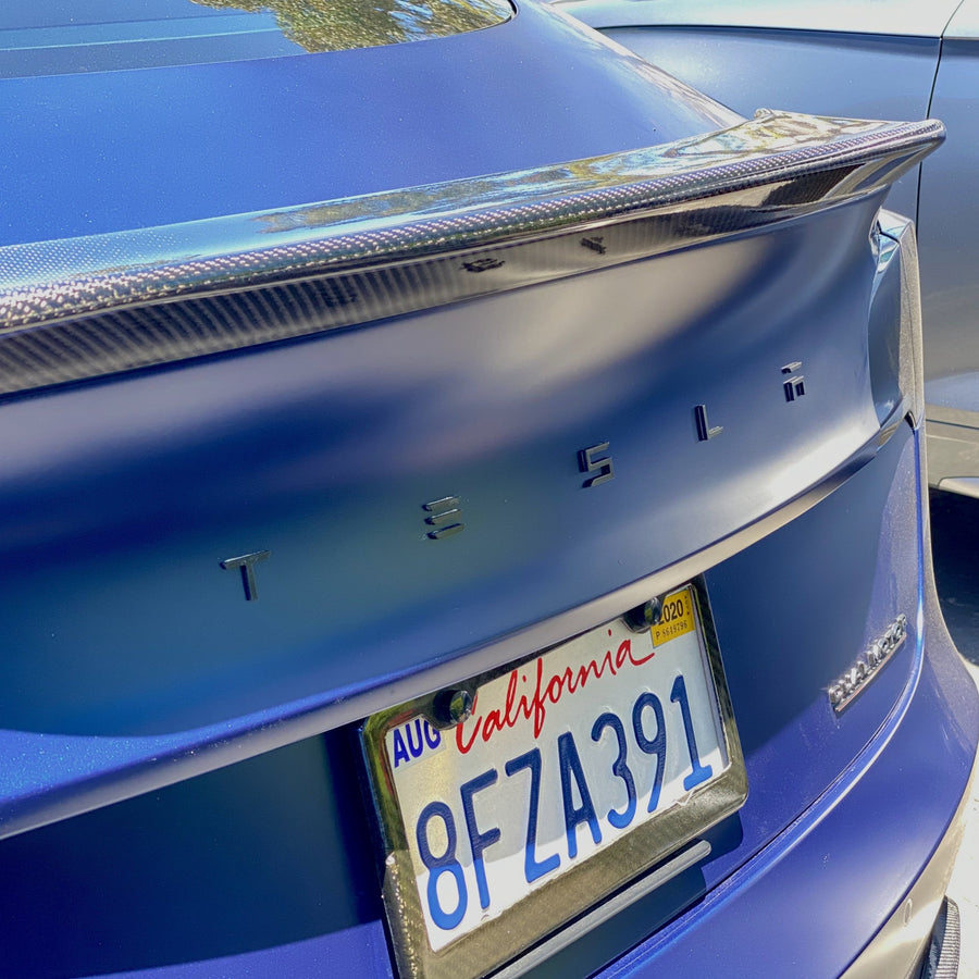 Model S3XY T-E-S-L-A Tailgate Emblems Version 2.0 - ABS Plastic