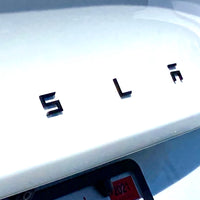 Model S3XY T-E-S-L-A Tailgate Emblems Version 2.0 - ABS Plastic