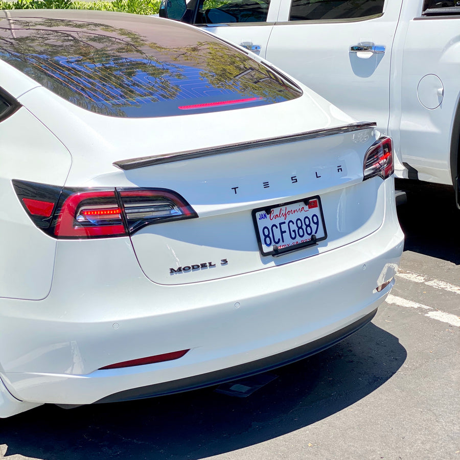 Model S3XY T-E-S-L-A Tailgate Emblems Version 2.0 - ABS Plastic