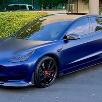 Model 3 Razzo Aero Side Skirts (1 Pair) - Real Molded Carbon Fiber