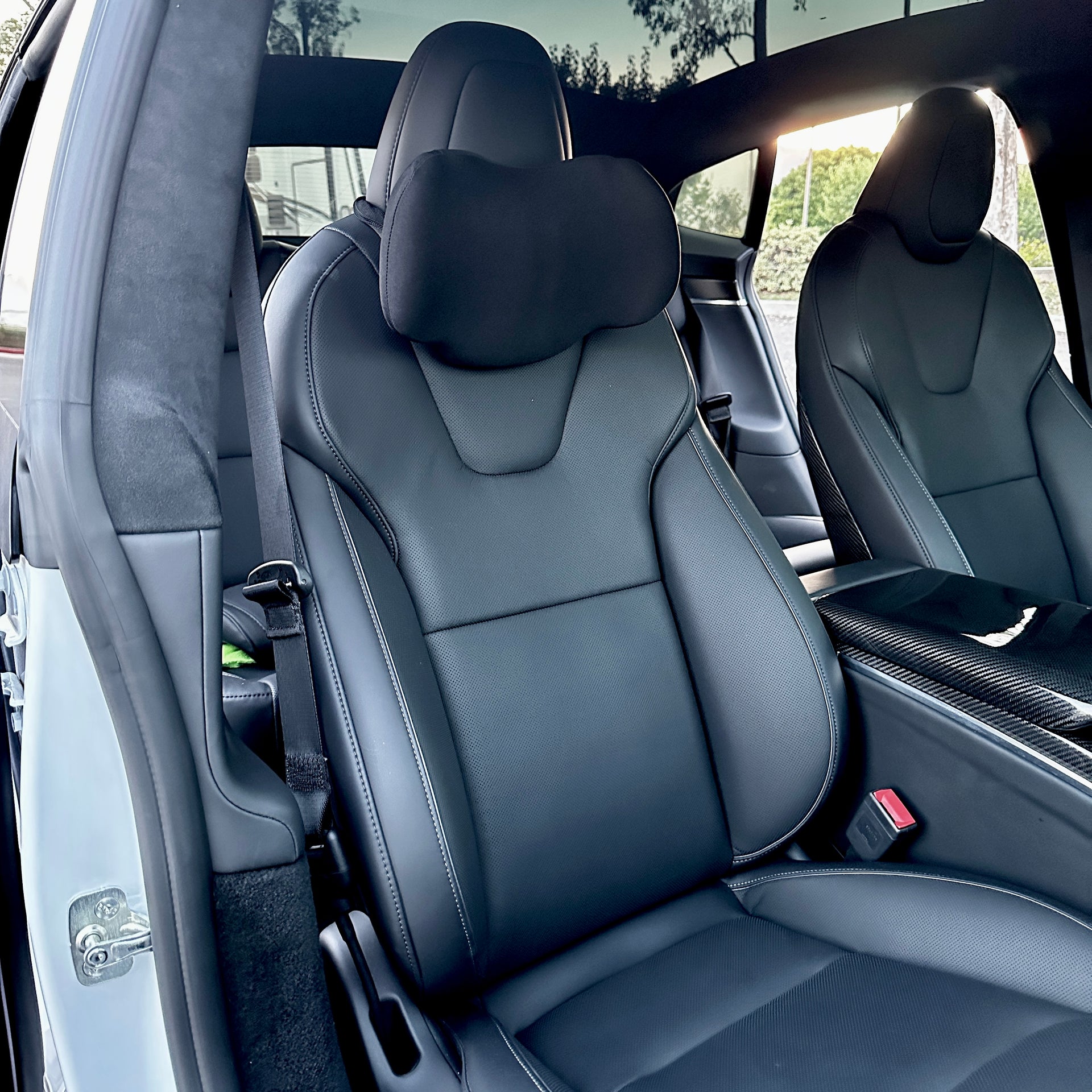Ergonomic All Weather Alcantara Lumbar Support Pillow for Tesla main image 1