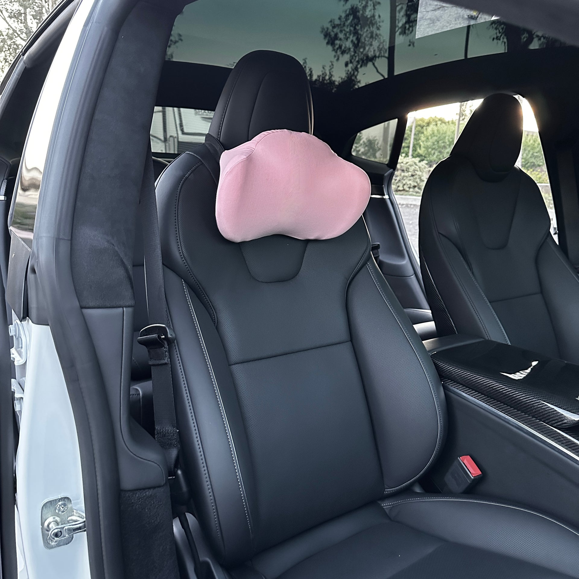 Ergonomic All Weather Alcantara Lumbar Support Pillow for Tesla