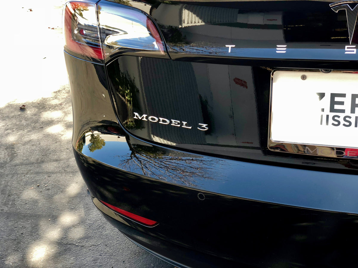 Tesla 3 Rear Monogram Model 3 Emblem Badges – RPM TESLA Aftermarket Accessories