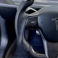 Model 3 & Y - Sport Grip Steering Wheel - Real Molded Carbon Fiber