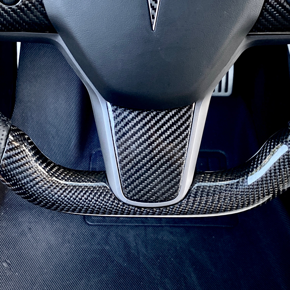 Model 3 & Y - Sport Grip Steering Wheel - Real Molded Carbon Fiber ...