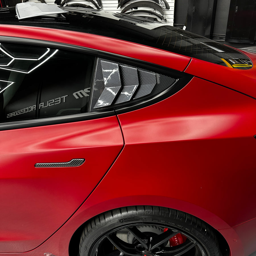 Model 3 Rear Quarter Window Louver Covers - Variety* ( 1 Pair ) – RPM ...