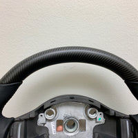 Model 3 & Y - Standard Steering Wheel - Top Half Real Molded Carbon Fiber
