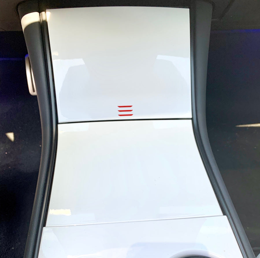 Model 3 & Y Center Console Cap ABS (Gen. 1) - White Pearl Painted