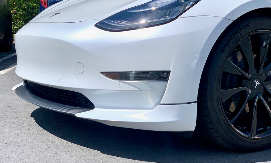 Model 3 Front Lip Gen. 2 - Real Molded Carbon Fiber