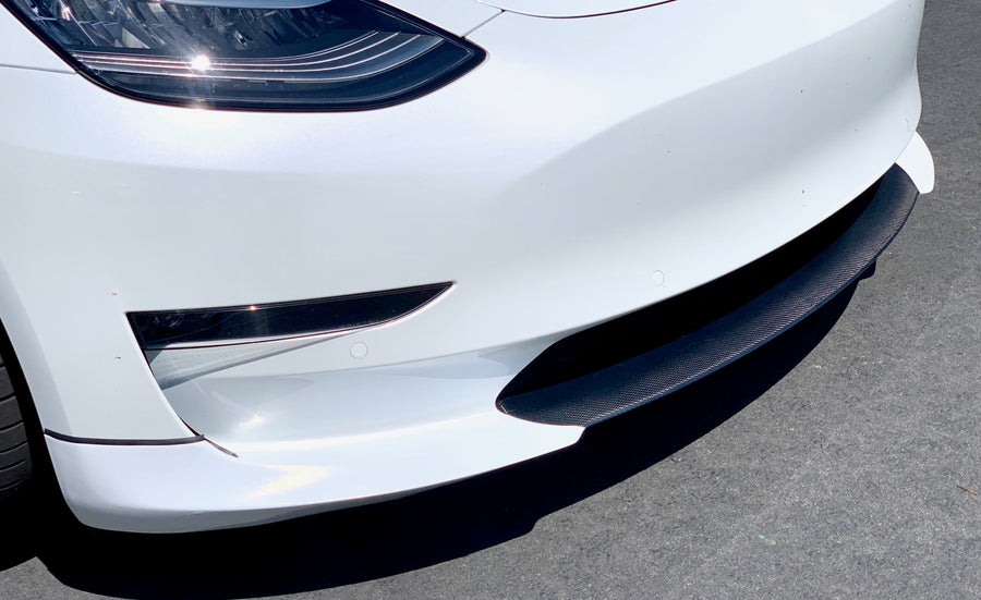 Model 3 Front Lip Gen. 2 - Real Molded Carbon Fiber