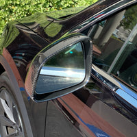 Model X Side View Mirror Overlays (1 Pair) - Real Molded Carbon Fiber