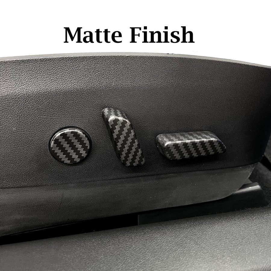 Model 3 & Y Seat Switch Caps - Hydro Carbon Fiber Coated