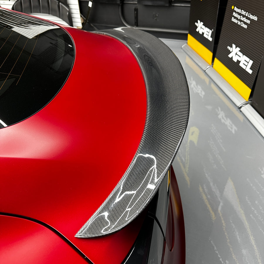 Model 3 Europa Rear Spoiler - Real Molded Carbon Fiber