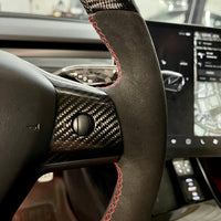 Model 3 & Y - Full Carbon Fiber Steering Wheel Alcantara Handles