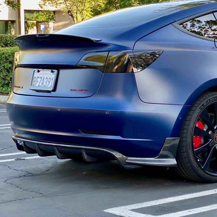 Model 3 Razzo Aero Diffuser - Real Molded Carbon Fiber