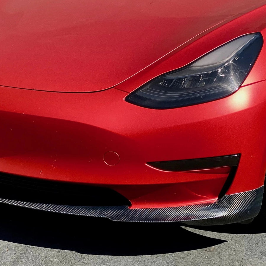 Model 3 Front Lip Gen. 2 - Real Molded Carbon Fiber