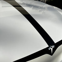 Model S Hood Racing Stripe Made from Xpel Ultimate Plus Black PPF