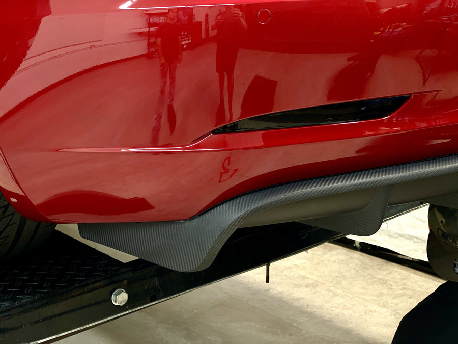 Model 3 Razzo Aero Diffuser - Real Molded Carbon Fiber