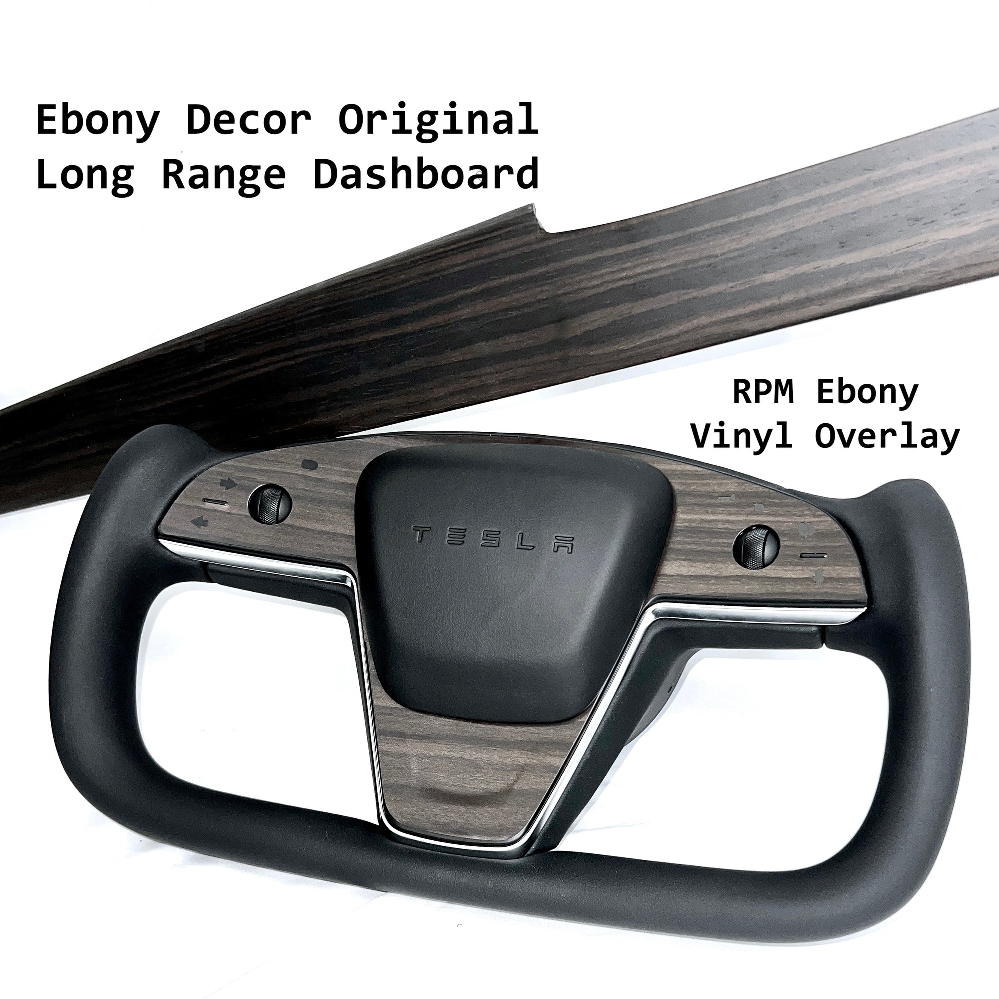 2021-2023 Model S &amp; X Yoke Steering Wheel 3M Vinyl Accent Wraps