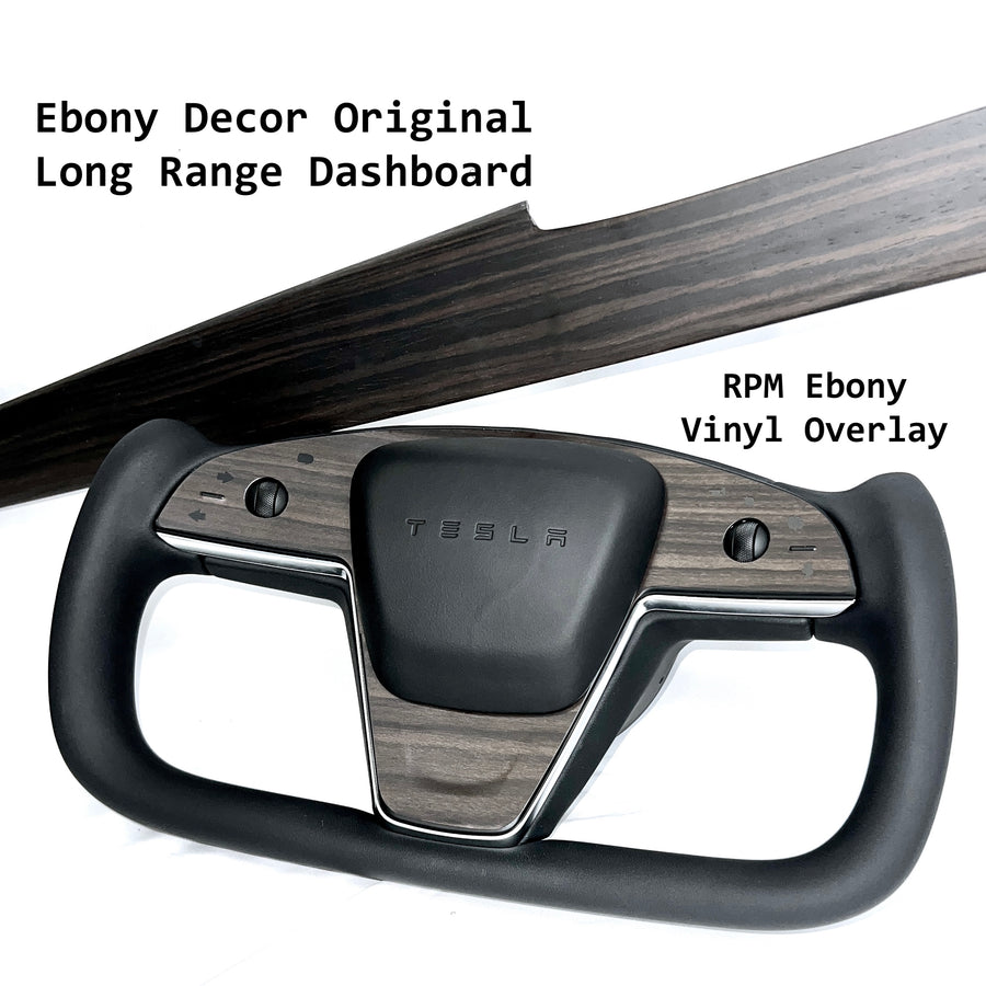 2021+ | Model S & X Yoke Steering Wheel 3M Vinyl Accent Wraps