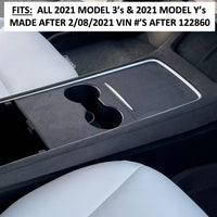 2021* | Model 3 & Y Center Console Cover (Gen. 2) - Alcantara