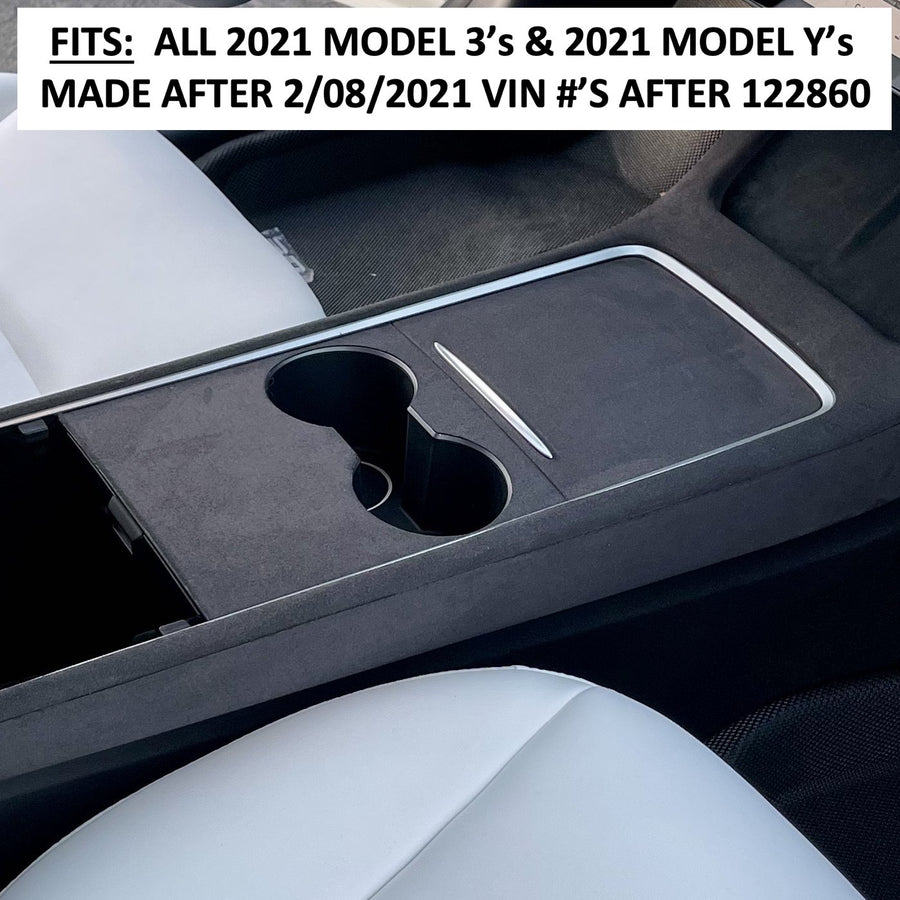 2021*  Model 3 & Y Center Console Cover (Gen. 2) - Alcantara