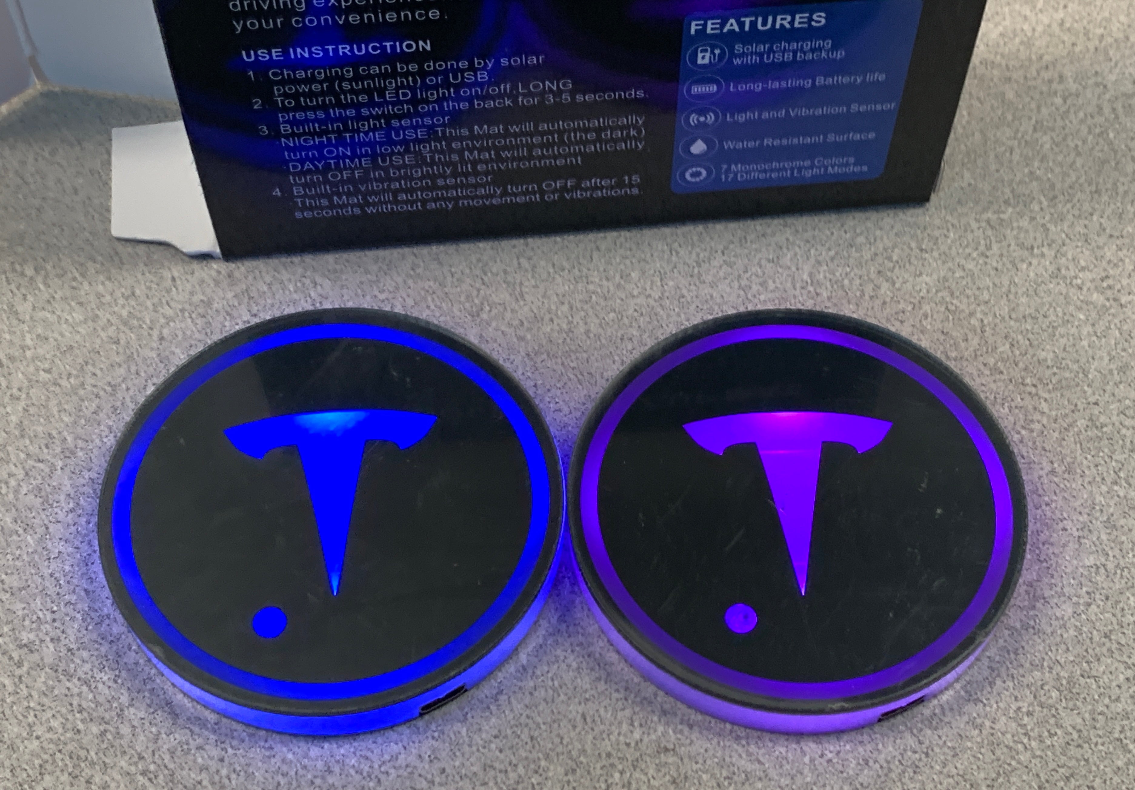Cupholder LED Light Pucks (1 Pair) – RPM TESLA Aftermarket Accessories