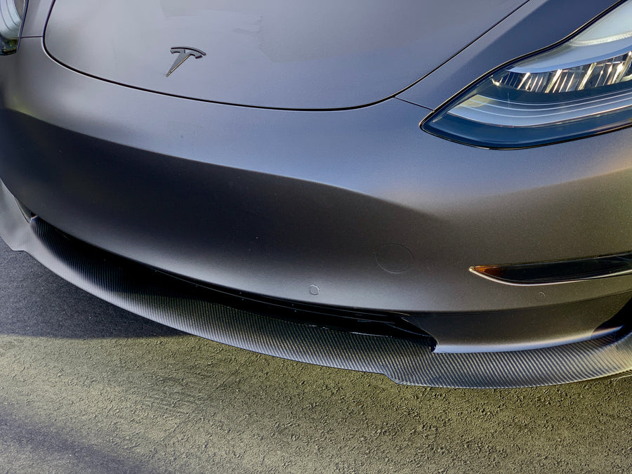 Model 3 Front Lip Gen. 2 - Real Molded Carbon Fiber