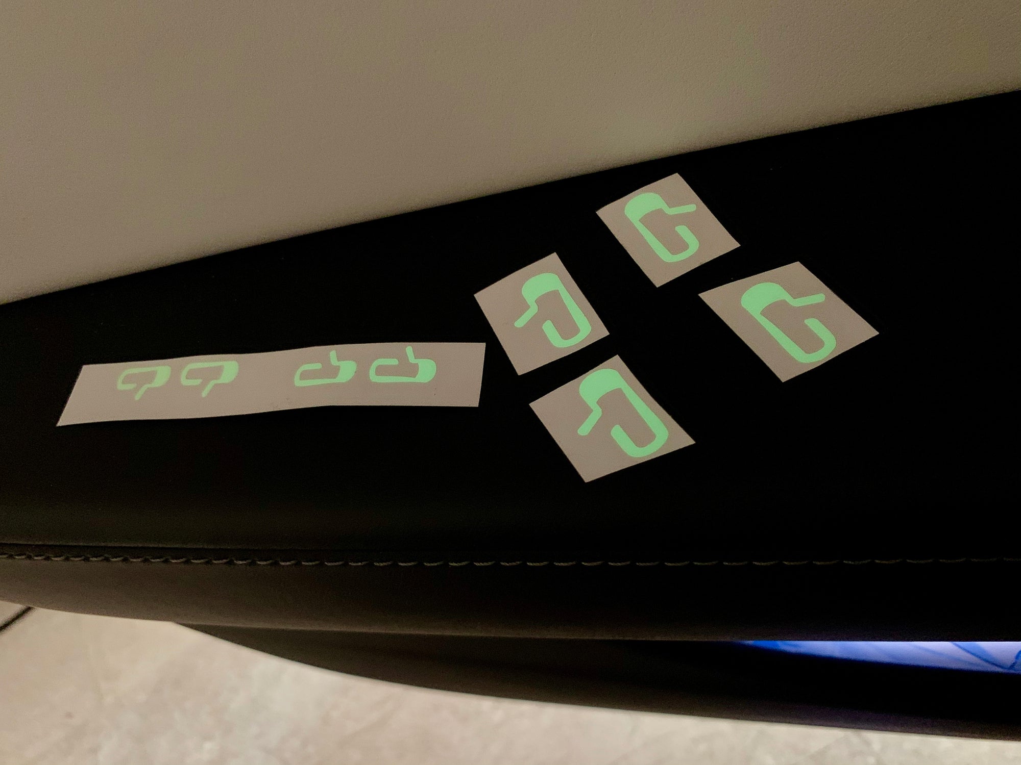 Model 3 &amp; Y Unlock Door Switch Decals - Night Glowing or White