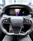 2021-2023 Model S & X Sport Steering Wheel Horizontal Top & Bottom- Real Molded Carbon Fiber