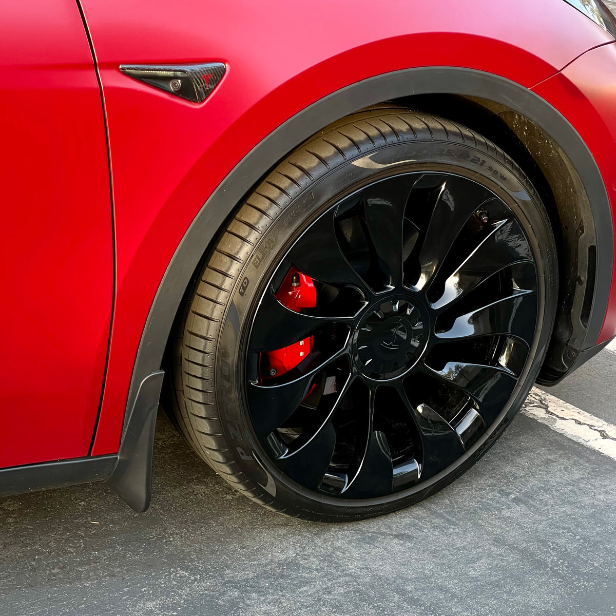 4-Piece Mud Flaps Splash Guards For Tesla Model Y 2020-2024 – Front & Rear Black PP