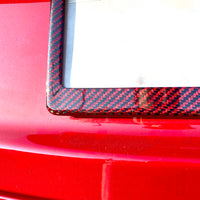 License Frame - Red Carbon Fiber