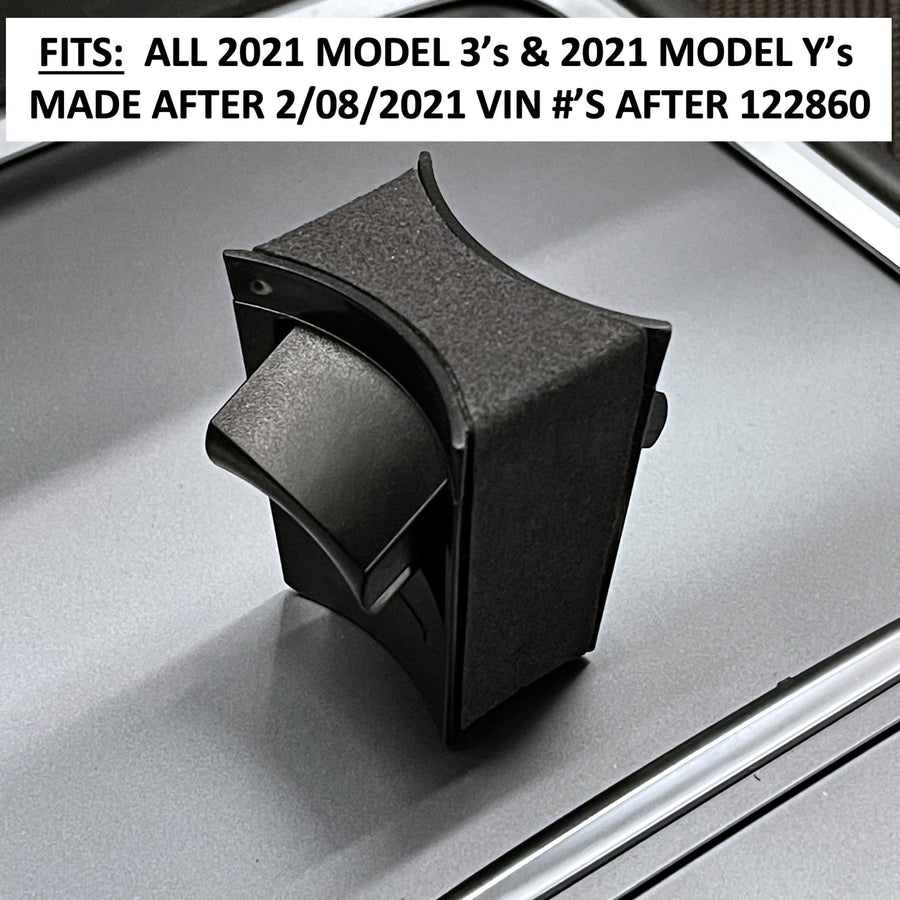 2021+ | Model 3 & Y Drink Stabilizer Cup Holder Divider (Gen. 2) - Grey, Black or Alcantara