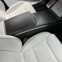 2021+ | Model S & X Center Console Armrest Overlay - Real Molded Carbon Fiber