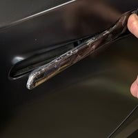 Model 3 Door Handle Overlays -  Real Forged Carbon Fiber
