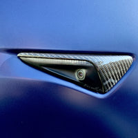 Turn Signal Overlays (Gen. 2) - Top Half Style - Real Molded Carbon Fiber (1 Pair)