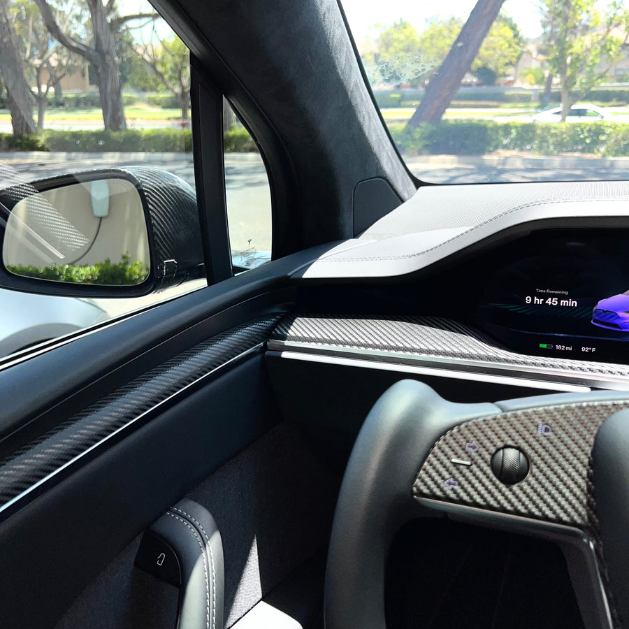 2021+ | Model S & X Full Interior Vinyl Wrap Conversion Kit - Goodbye Wood