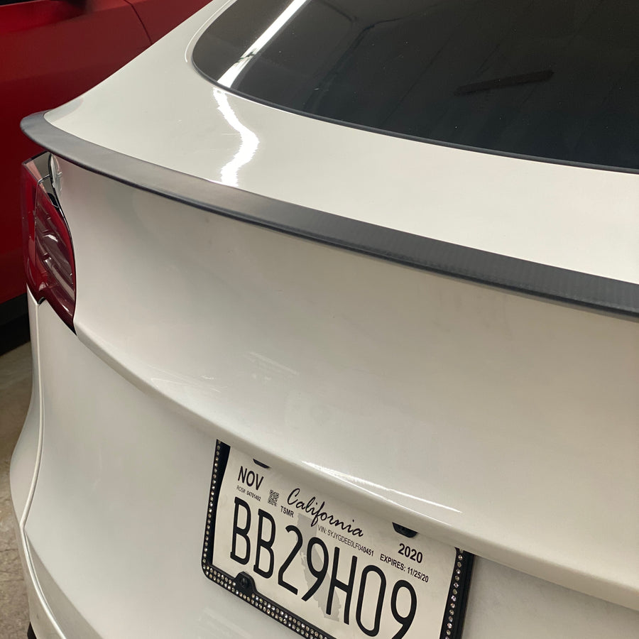 Model Y Performance Spoiler - Real Molded Carbon Fiber