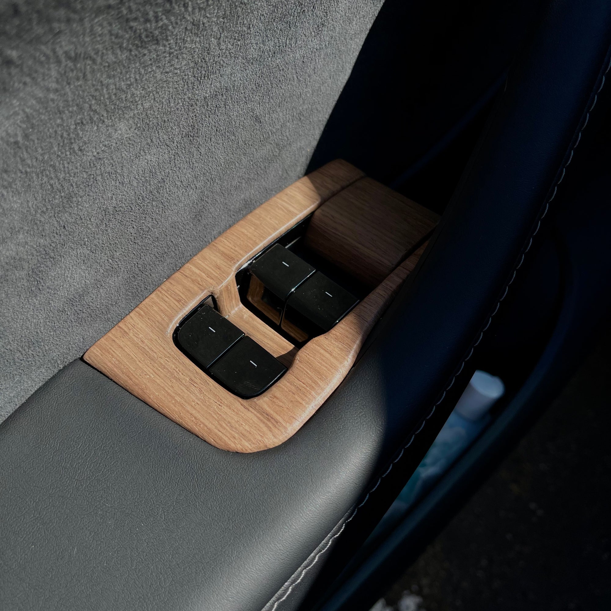Model 3 &amp; Y Door Switch Overlays (10 Pieces) - Real Open-Pore Wood Veneers
