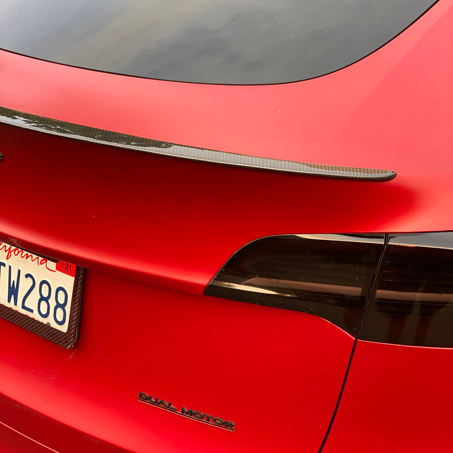 Model Y Performance Spoiler - Real Molded Carbon Fiber