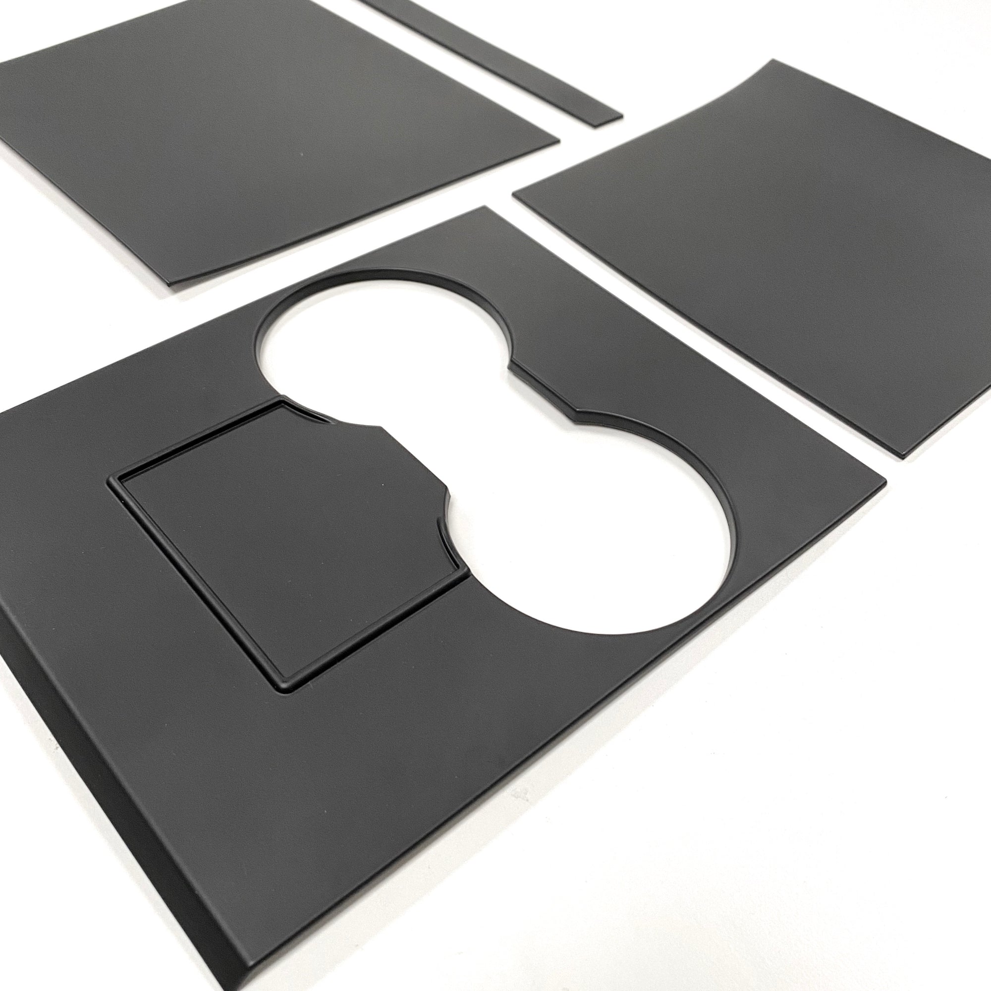 Model 3 &amp; Y Center Console Cap ABS (Gen. 1) - Matte Black Painted