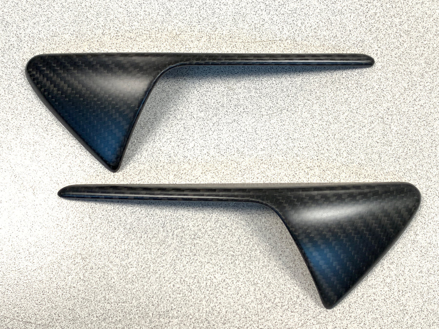 Turn Signal Overlays (Gen. 2) - Top Half Style - Real Molded Carbon Fiber (1 Pair)