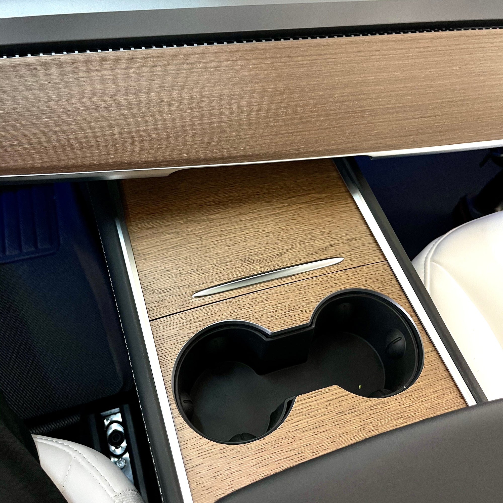 2021* | Model 3 &amp; Y Center Console Wraps (Gen. 2) - Vinyl Wood