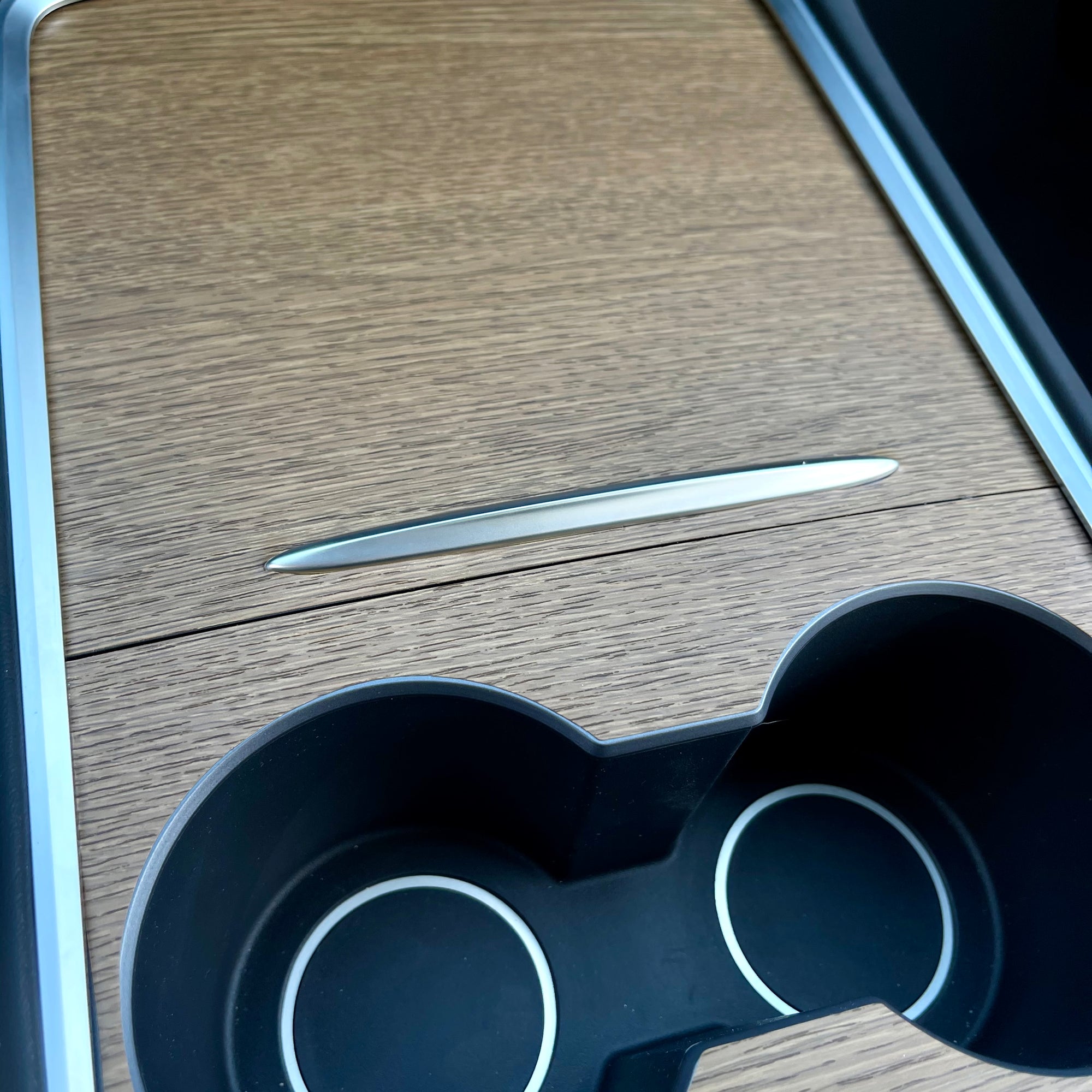 2021* | Model 3 &amp; Y Center Console Wraps (Gen. 2) - Vinyl Wood